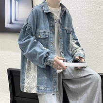 남자 가을 페이즐리 믹스 트러커 데님 명품 환절기 스트릿 남친룩 꾸안꾸 자켓 JK56