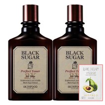 스킨푸드 블랙슈가 퍼펙트 토너2EX 포맨 {있소세트}, 2개+촉촉마스크, 블랙슈가{포맨토너}
