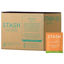 Stash 진저 피치 그린 티 말차 블렌드 100개 티백포장이 다를 수 있음 USA 미국, 100 Count (Pack of 1), Premium Green