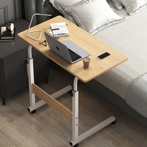 높이조절 베드 침대책상 소파테이블 사이드테이블 이동식테이블, 테이블HAD 80x40 화이트