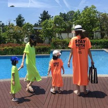 라라 썸머비치 원피스_아이랑 엄마랑 커플룩 패밀리룩 유치원