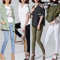 뱅뱅 뱅뱅 여성 R/N 스트레치 밴딩팬츠 흰색_Q1S2
