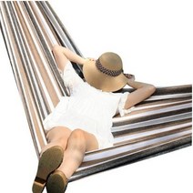 노마드 스트라이프 캠핑해먹 패밀리형 + 해먹로프 세트, 카페라떼, 1세트