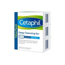 Cetaphil 세타필 딥 클렌징 비누 모든피부용 4.5oz(127g) 3개입