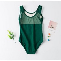 여아 팀 베이직 탱크 레오타드 클래식 하이넥 댄스 레오타드 발레 체조 메쉬 운동 댄스웨어 엑스트라 빅
