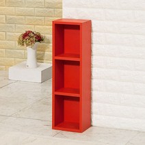 포메리트 포메리트 타워형 틈새 DVD장 3칸, 레드