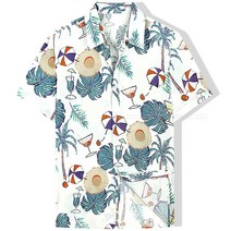남자 하와이안 셔츠 바캉스룩 반팔 여름 야자수 하와이셔츠 꽃남방 남성 빅사이즈 95~130