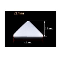 25x12.5x12mm 44x21x22mm 46x22.5x23mm K9 광학 유리 프리즘 삼각형 직각 폴 렌즈 1개, 02 21mm