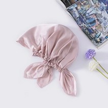 100% 천연 멀 베리 실크 나이트 캡 슬리핑 퓨어 헤어 랩 비니 여성용 소녀 19 Momme, 15 Lotus pink_01 싱글 사이즈
