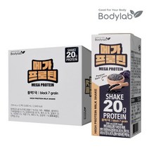 바디랩 고단백쉐이크 메가프로틴 블랙7곡 250ml x 12팩 1박스, 단품, 단품