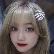 [피앤비유니티]할로윈 손뼈머리핀, 레드