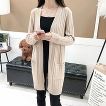 헤이슈 ga-F3091 슬림 롱 포켓 니트가디건
