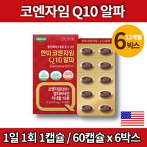 코스트코 미국 큐엔자임 코엔자임 q10 징코 큐텐 코큐텐 100 플러스 코큐10 식물성 캡슐 COENZYMEQ10 카르니틴 항산화 활력 영양제, 6박스