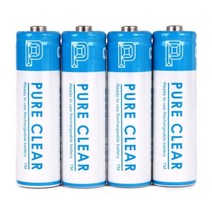 [퓨어클리어] 퓨어클리어 AA 2500mAh 4알 1세트 충전지 배터리 건전지 케이스포함