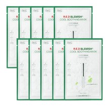 닥터지 레드 블레미쉬 딥 수딩 마스크 10P 쿨 수딩 시트 마스크팩 여름철 홍조 열감 진정 영양공급 건조 건성 지성 민감성 쿨링, 10팩, 30ml