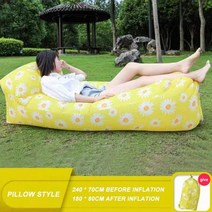 캠핑에어쇼파 캠핑 에어 빈백 베드 침대 패션 순수 컬러 풍선 소파 가방 정원 야외 가구 저렴한 공기 접는 라운지 침낭, 07 17, 1개