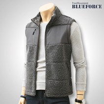 블루포스 남성용 오와츠 양털 조끼 베이직핏 빅사이즈 베스트 아우터
