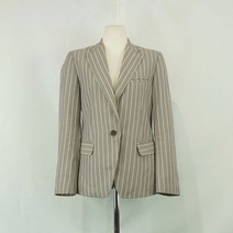 TIME 스트라이프 원버튼 정장자켓 그레이 (여성 M)