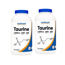 뉴트리코스트 Nutricost Taurine 타우린 1000mg 400캡슐 2팩, 400개입, 2개