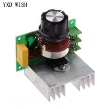 가정용 변압기 전압 조절기 강압기 4000 W AC 220V SCR 전압 조정기 가능한 전원 공급 장치 보드 속도 제어, 한개옵션0