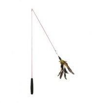 고양이 장난감 놀아주기 2단낚싯대 깃털(색상임의), 단품