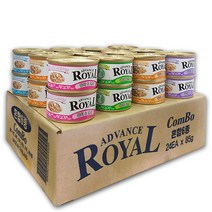 [보스케스] 로얄 어드밴스 캔 콤보 (1box/24개입) 고양이 캔 간식 통조림, 어드밴스 로얄캔 콤보 85g 24개입(1box)