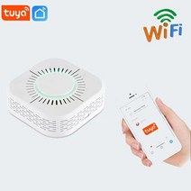 화재감지기 경보기 가스누설 차단기 열 tuya wifi smoke alarm fire, 2개