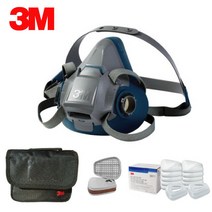 3M 방독면 풀셋트 - 페인트 스프레이 도색 신나용 구성, 6502 방독면 패키지 구성