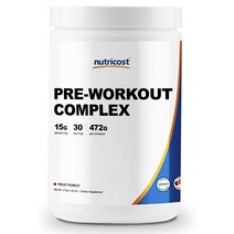뉴트리코스트 프리-워크아웃 후르트펀치맛 1개 472g 1서빙 15.75g 30회분 Preworkout Complex Rev 2 [30 SERV] [Fruit Punch]