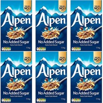 Alpen 알펜 스위스 스타일 뮤즐리 시리얼 1.1kg 6팩, 1개