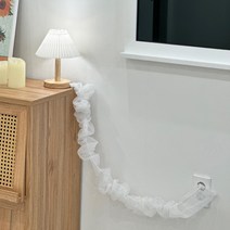 헤이루미 케이블 전선 선 가리개 커버 코드커버, 화이트, 1개