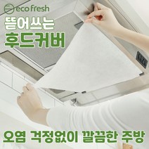 에코후레쉬 뜯어쓰는 후드필터 주방 가스렌지 환풍기 후드커버, 뜯어쓰는 후드필터 1개