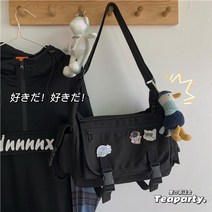 일본 스타일 캔버스 가방 크로스 백 숄더 메신저 가방 대용량 기능 가방 남성 여성