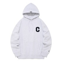C 로고 후디 헤더 그레이