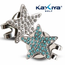 별모양 큐빅 볼마커 골프 필드용품 라운딩 실전 연습 여자 모자 액세서리, 블루