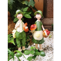 농부 인형 조각 정원 꾸미기 마당 야외 소품 장식 공예품 셀러리픽, 스몰 세트 셀러리픽