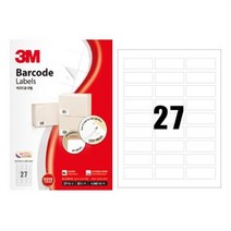 3M라벨 일반형27칸100매 21327(바코드 62.7x30.1mm)_Nex, 기본