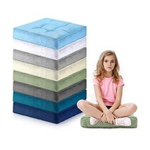 8조각 16인치 어린이와 어른을 위한 정사각형 바닥 쿠션 교실용 어린이집 가구를 위한 유연한 좌석 3.6인치 두꺼운 바닥 베개 가정용 명상 요가 유치원 8가지 색상