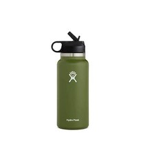 하이드로 플라스크 텀블러 와이드 마우스 밀짚 뚜껑, Straw Lid 40 Oz, Black