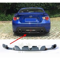 새로운 ts 스타일 자동차 리어 범퍼 스플리터 립 디퓨저 스포일러 커버 트림 애드온 for subaru brz sti 2013-2018용 에어로 사이드 앞치마, 없음