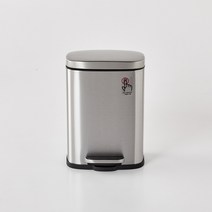 모던하우스 부드럽게 닫히는 무소음 와이드 스텐페달휴지통 5L HOMFEL CL1320007