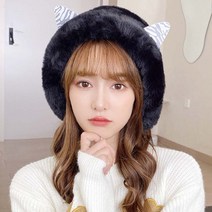 겨울 아동 성인 방한 머리띠 털귀마개