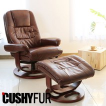 [쿠시퍼]1인용 릴렉스체어 PU가죽 소파 리클라이너 CU-721P, 브라운
