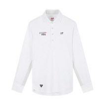 [마스터바니] 골프 긴팔 41 화이트 남성 셔츠형 반버튼 티셔츠 41101TS001 WH