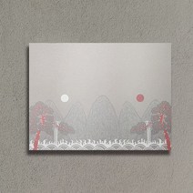 우리일쌍 전통 명화 일월오봉도 오동색 메모지 한국적인 외국인 선물 추천 (3696485)