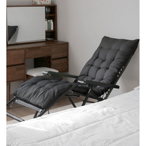 무중력느낌 접이식 1인용 리클라이너 눕는 독서 캠핑 침대대용 휴식용 의자, 블랙단품