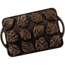 NordicWare 노르딕웨어 나뭇잎 번트팬 제빵틀 12구 2.5컵 브론즈
