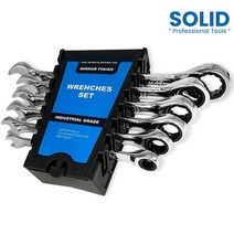 솔리드 기어 렌치 세트 6PCS 라쳇 수공구 멀티 스패너 깔깔이 갈갈이, 12PCS