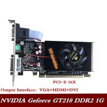 [해외] HP 데스크탑 컴퓨터 PCIE 그래픽 카드에 적합한 오리지널 GEFORCE GT210 1G 듀얼 스크린 HD 비디오 카드 1PCS, 상세내용표시