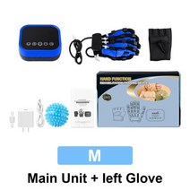 코어스케이팅 보드 매트 편마비 스트로크 복구 손가락 재활 로봇 장갑 건강 전기 손 물리 치료 장치, Left M+EU Plug